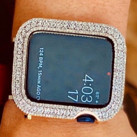 VVS GRA certified moissanite diamond custom made case for Apple Watch 49mm ultra - Picture 4 of 4